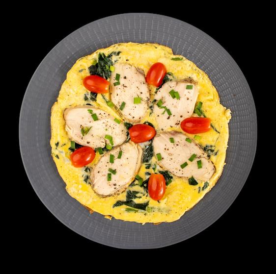 Chicken & Spinach Omelette